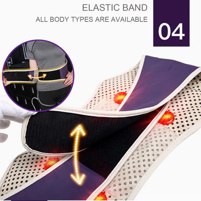 Far infrared Brace Support Belt Care Physio Decompression Back Relief Waist Lumbar Traction Backache Heat Therapy Pain Massager