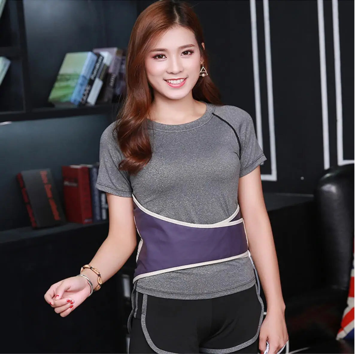 Far infrared Brace Support Belt Care Physio Decompression Back Relief Waist Lumbar Traction Backache Heat Therapy Pain Massager