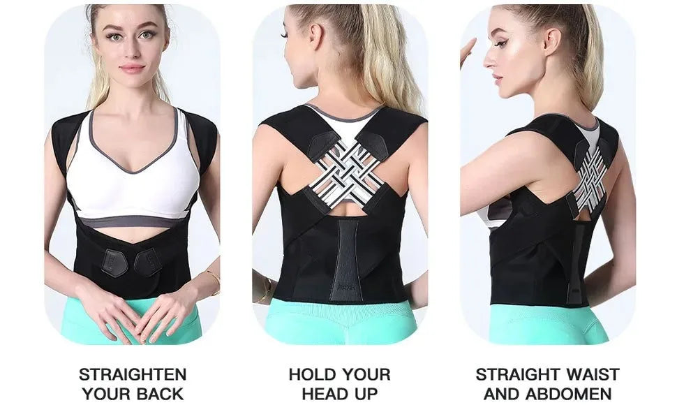 Back Brace Posture Corrector for Women and Men, Shoulder Straightener Adjustable Full Back Support Upper and Lower Pain Relief