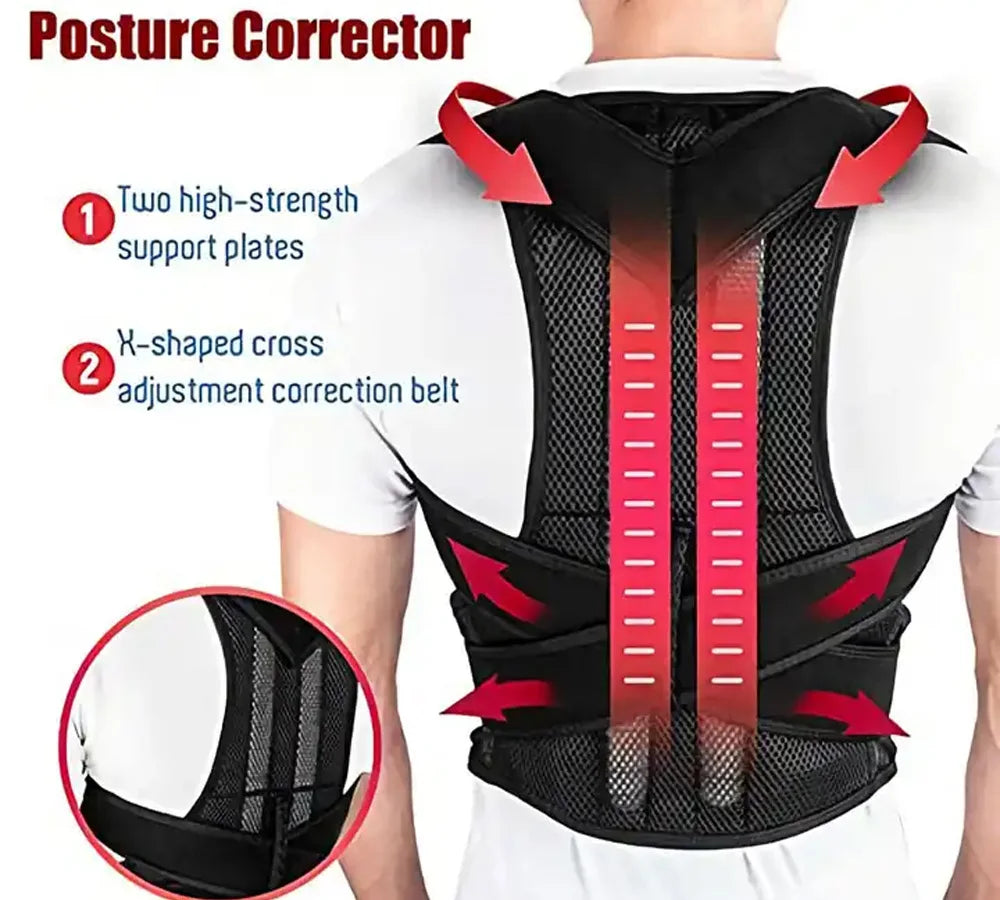 2023 Back Posture Corrector Shoulder Support Belt Upper and Lower Back Pain Relief Improve Spine Clavicle Brace Posture Vest