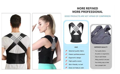 Posture Corrector for Women and Men, Adjustable Shoulder Posture Brace, Back Straightener Posture, Used for Middle Upper Spine