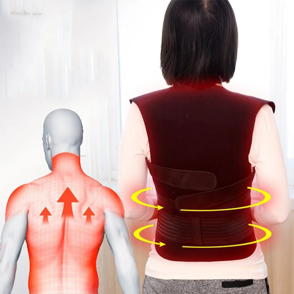 108 Tourmaline Self-heating Magnetic Therapy Support Belt Shoulder Back And Neck Massager Spine Lumbar Brace Posture Corrector