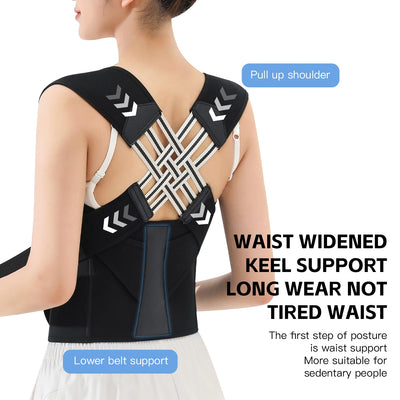 Posture Corrector for Women Men Adjustable Shoulder Posture Brace Back Straightener Posture Used for Middle and Upper Spine