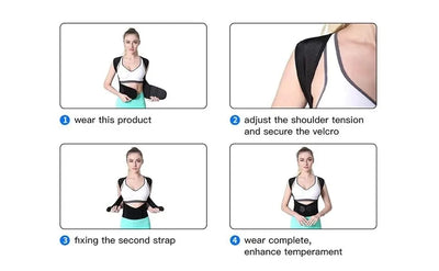 Back Brace Posture Corrector for Women and Men, Shoulder Straightener Adjustable Full Back Support Upper and Lower Pain Relief