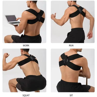 Straight Back Orthopedic Belt Adjustable Shoulder And Neck Invisible Braces Anti-Camel Strap For Sitting Posture Correction