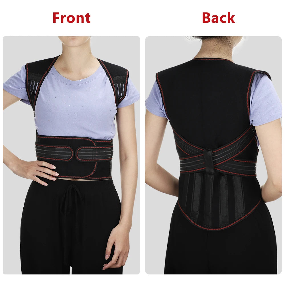 Tourmaline Self-heating Brace Support Belt Back Posture Corrector Spine Back Shoulder Lumbar Posture Correction Health Care