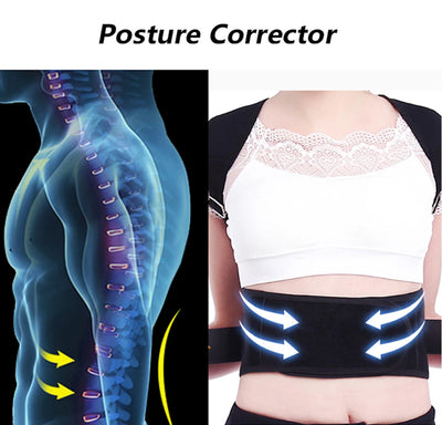 2023 Back Posture Corrector Shoulder Support Belt Upper and Lower Back Pain Relief Improve Spine Clavicle Brace Posture Vest