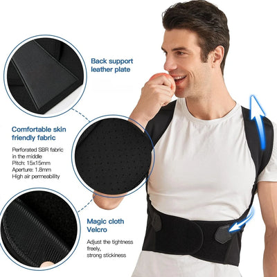 Posture Corrector for Women and Men, Adjustable Shoulder Posture Brace, Back Straightener Posture, Used for Middle Upper Spine