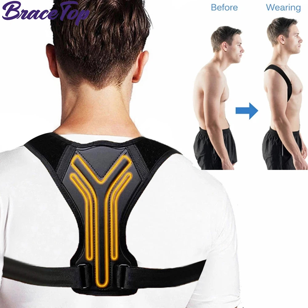 Adjustable Back Shoulder Posture Corrector Belt Clavicle Spine Support Reshape Your Body Home Office Sport Upper Back Neck Brace