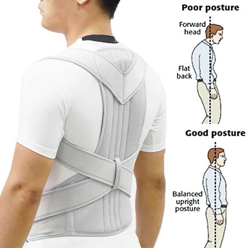 Posture Corrector for Men and Women Back Posture Brace Clavicle Support Stop Slouching and Hunching Adjustable Back Trainer