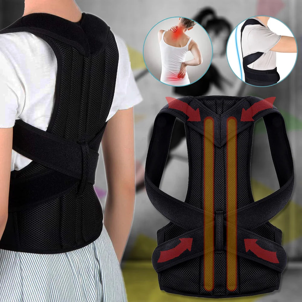 2023 Back Posture Corrector Shoulder Support Belt Upper and Lower Back Pain Relief Improve Spine Clavicle Brace Posture Vest