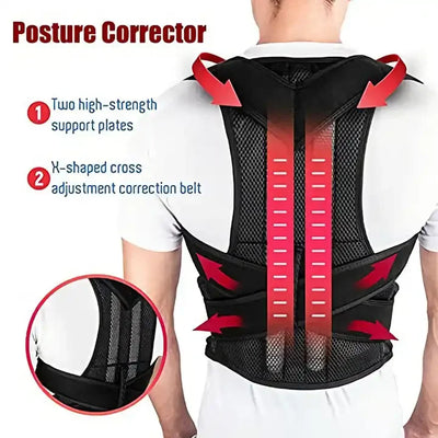 2023 Back Posture Corrector Shoulder Support Belt Upper and Lower Back Pain Relief Improve Spine Clavicle Brace Posture Vest